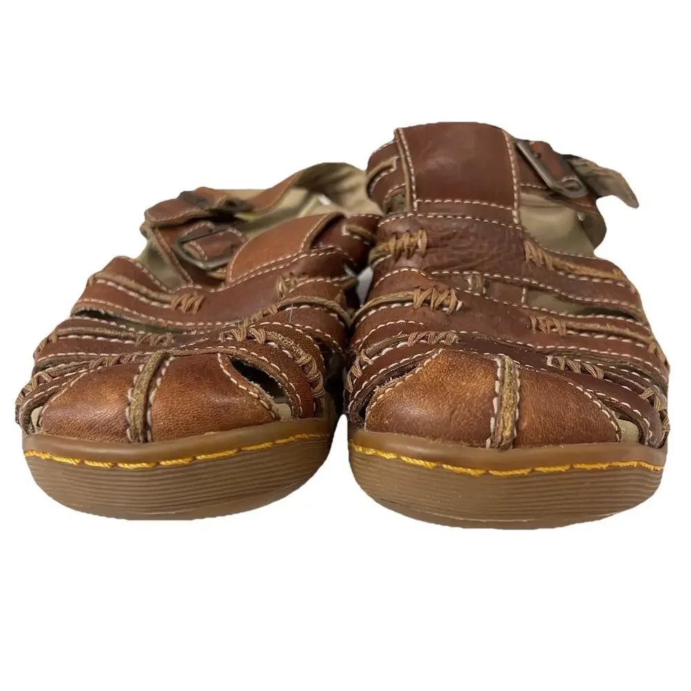 Dr. Martens Fisherman Sandals Men's Size 8 Brown Leather Vintage Y2K Buckle